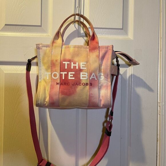 Marc Jacobs Tie-Dye Mini Canvas Tote Bag with Crossbody Strap - Picture 1 of 16
